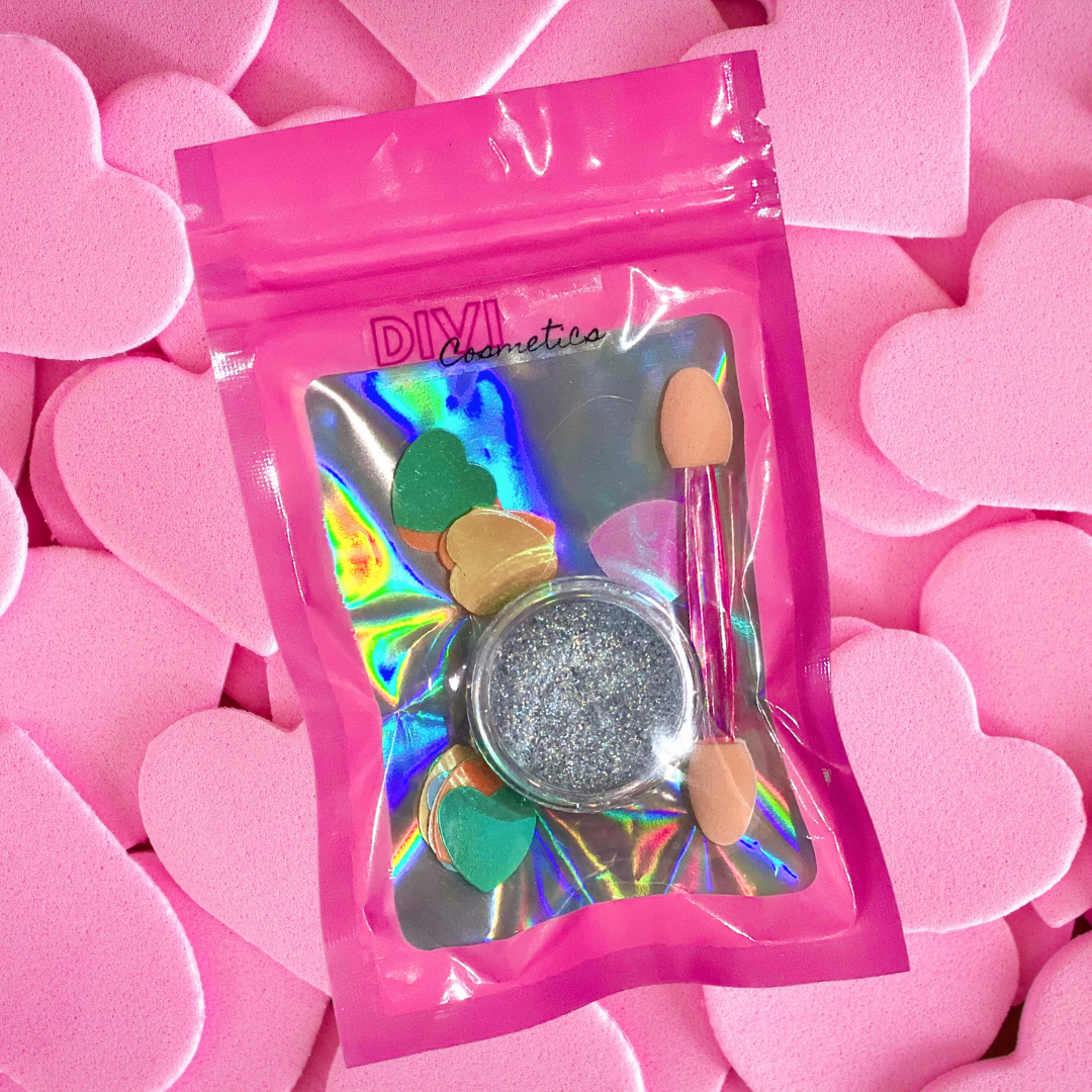 Sombra shining glitter plateada