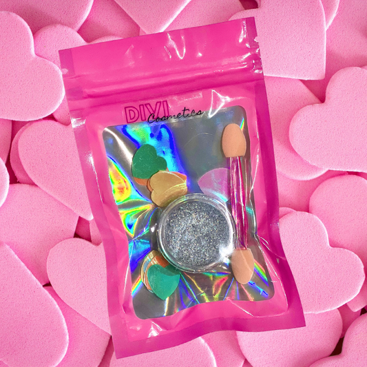 Sombra shining glitter plateada